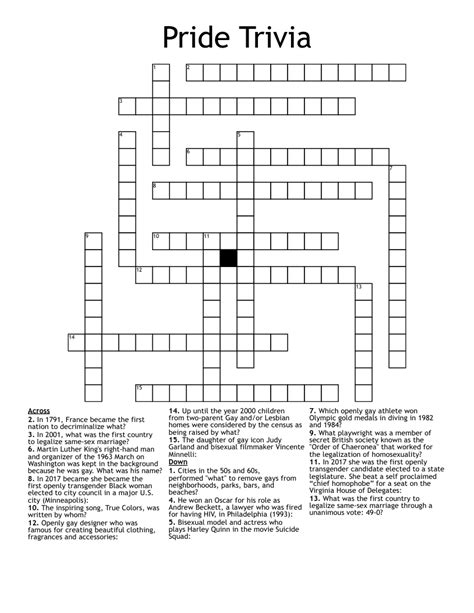 ) (3 2) crossword clue, 5 letters. . Lgbtq book genre crossword clue